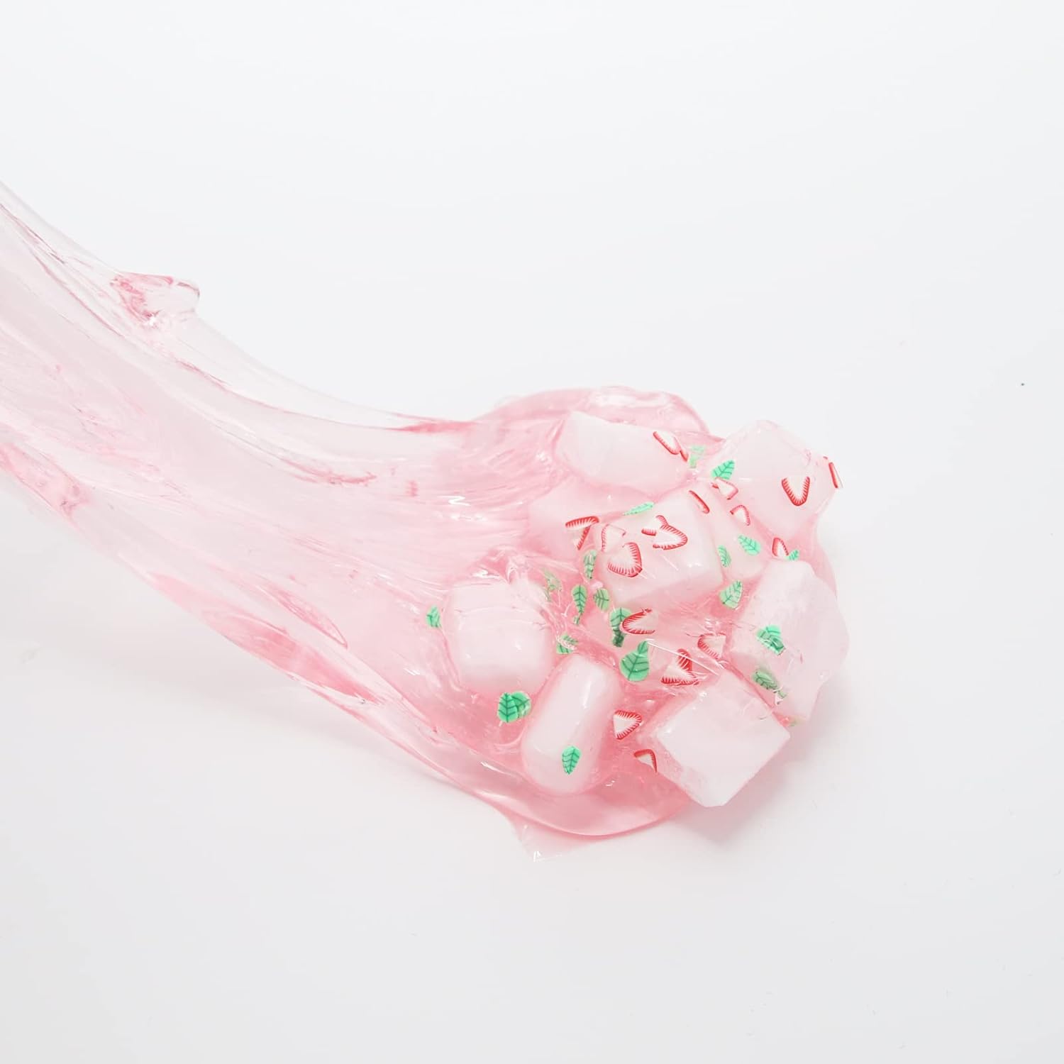 Strawberry Crunchy Slime,Pink Slime Kit with Glimmer for Girls,Birthday Gifts School Party Favors Toy for Girls and Boys(7OZ).