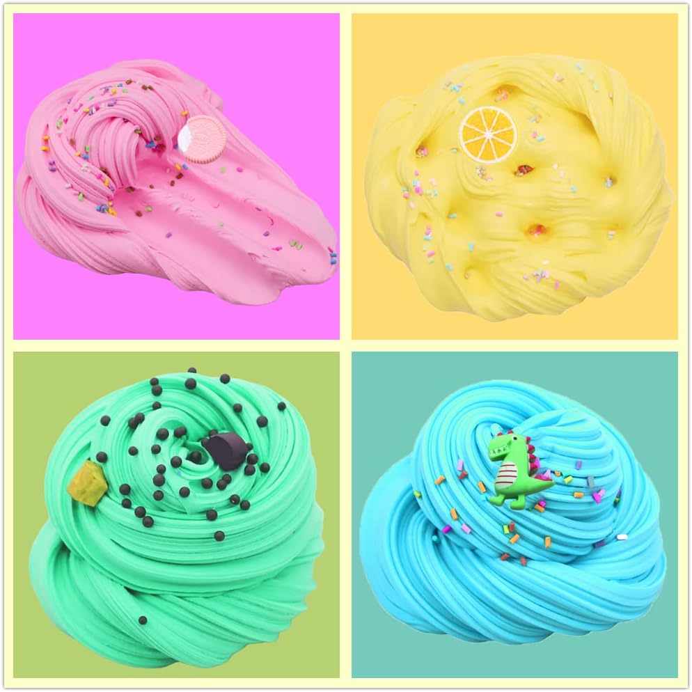 9 Packs Butter Slime Kit, Super Soft, Non-Sticky Stress Relief Toy, Party Favors and Birthday Gift for Boys and Girls