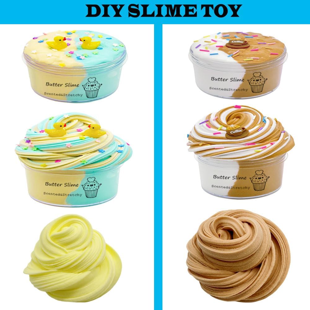 Butter Slime Kit 11packed, Party Favors for Kids, Dual Colored, Novelty and Gag Toys for Girls and Boys, Creative Stimulation Toys, Christmas Stocking Stuffers