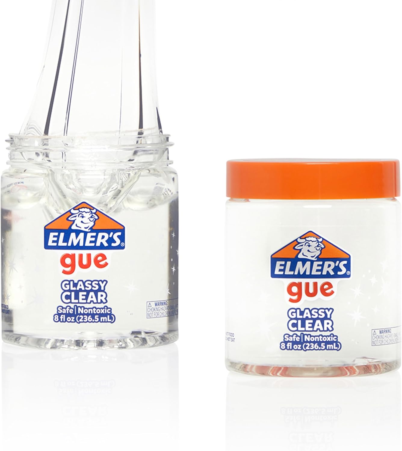 Elmer's Gue Pre Made Slime, Glassy Clear Slime, Great for Mixing in Add-ins, 2 Count
