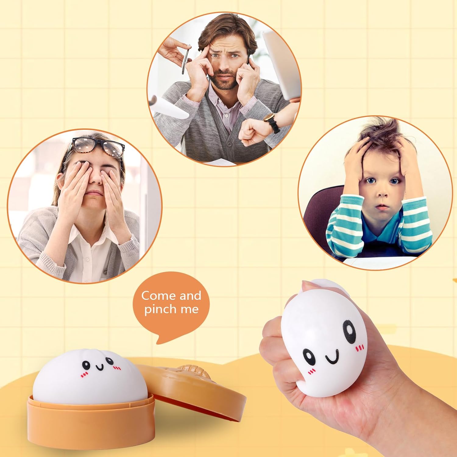 Squishy Dumpling Stress Balls fo... | Best Squishy Toy for Teens & Adults