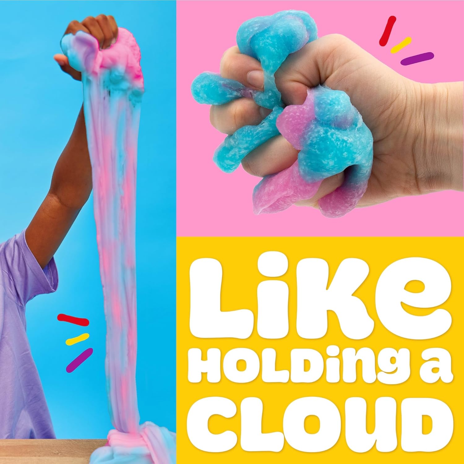 Play-Doh Scented Cloud Slime for Kids, Pink & Blue Cotton Candy Scent, Popular Toys, Gifts and Party Favors