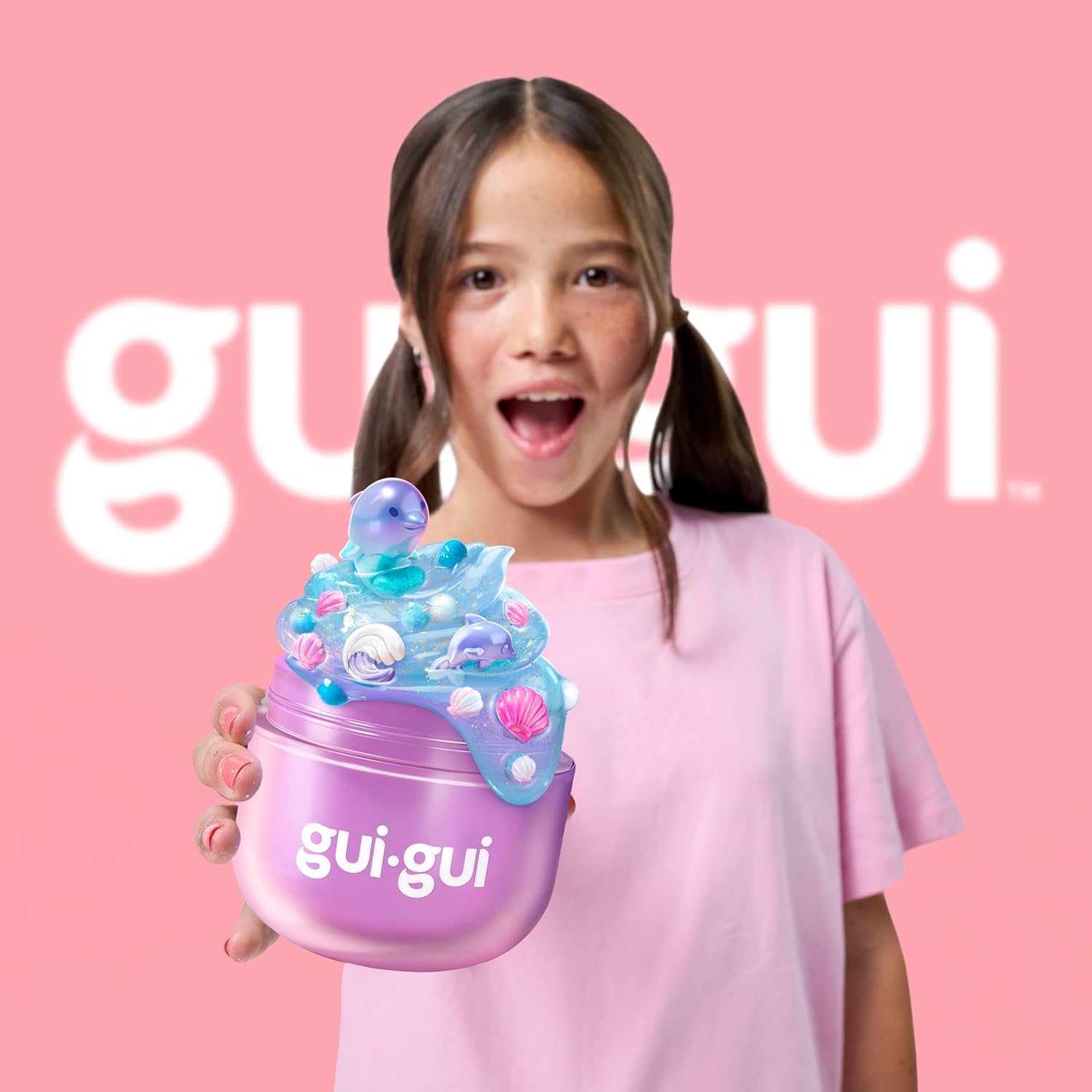 GUI GUI Slime Kit - Scented Slime 1 Pack - 5 Step DIY Process to Customize Your Ultimate Slime Glow-Up, Resealable and Reusable Container, ASMR Experience, 13 to Collect Across Season 1 - Styles Vary