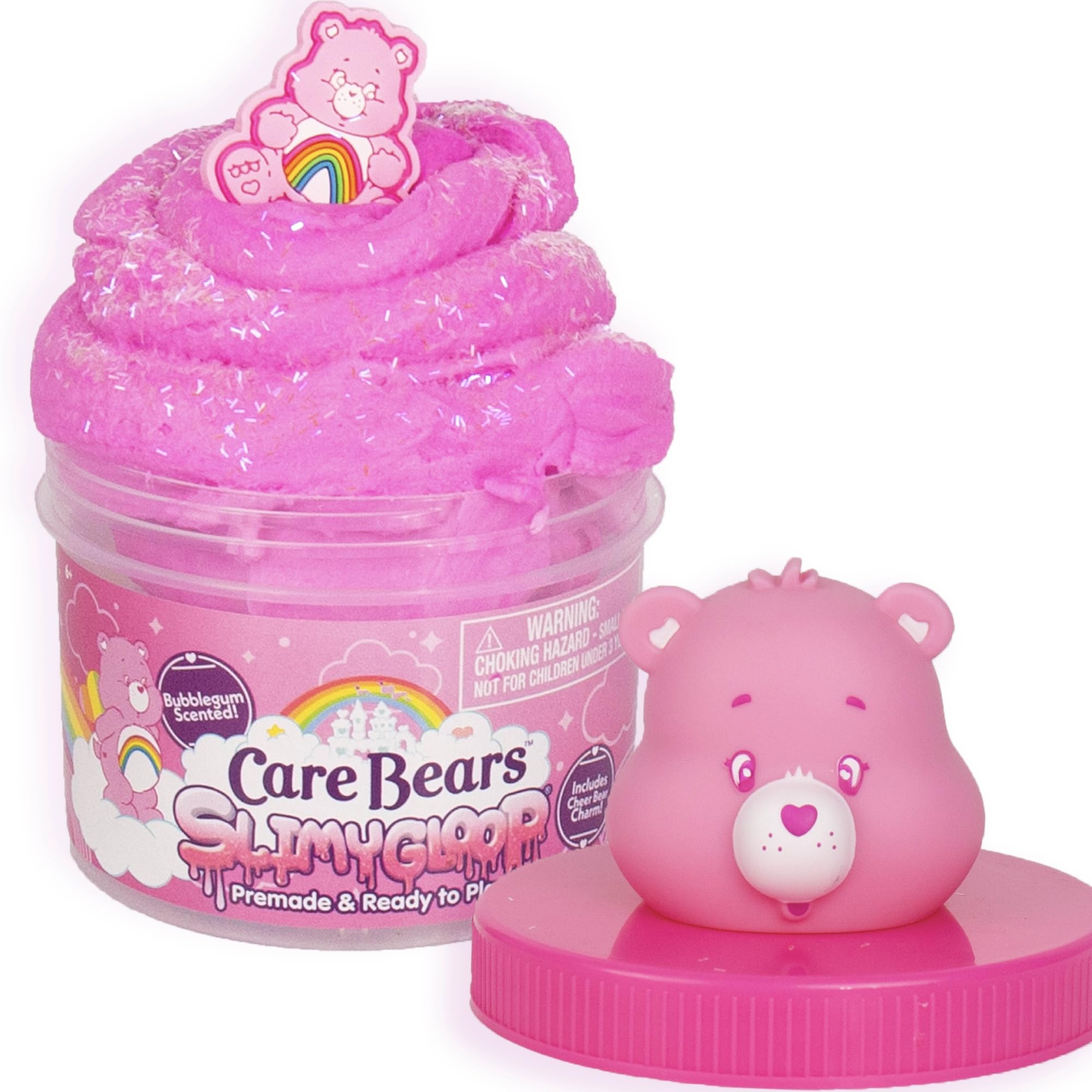 Hello Kitty SLIMYGLOOP Jar, 8 oz Red & White Cotton Candy Scented Slime, Includes Beads & Hello Kitty Charm