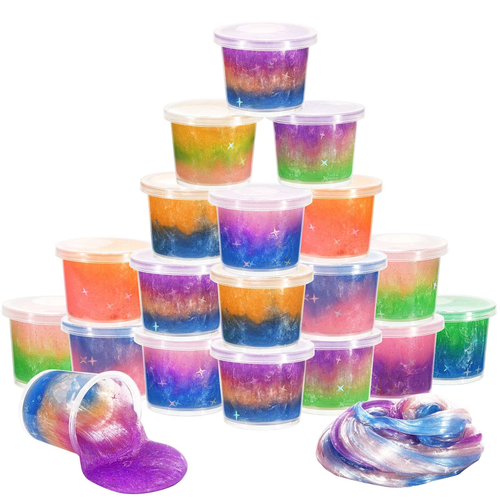 9 Packs Butter Slime Kit, Super Soft, Non-Sticky Stress Relief Toy, Party Favors and Birthday Gift for Boys and Girls