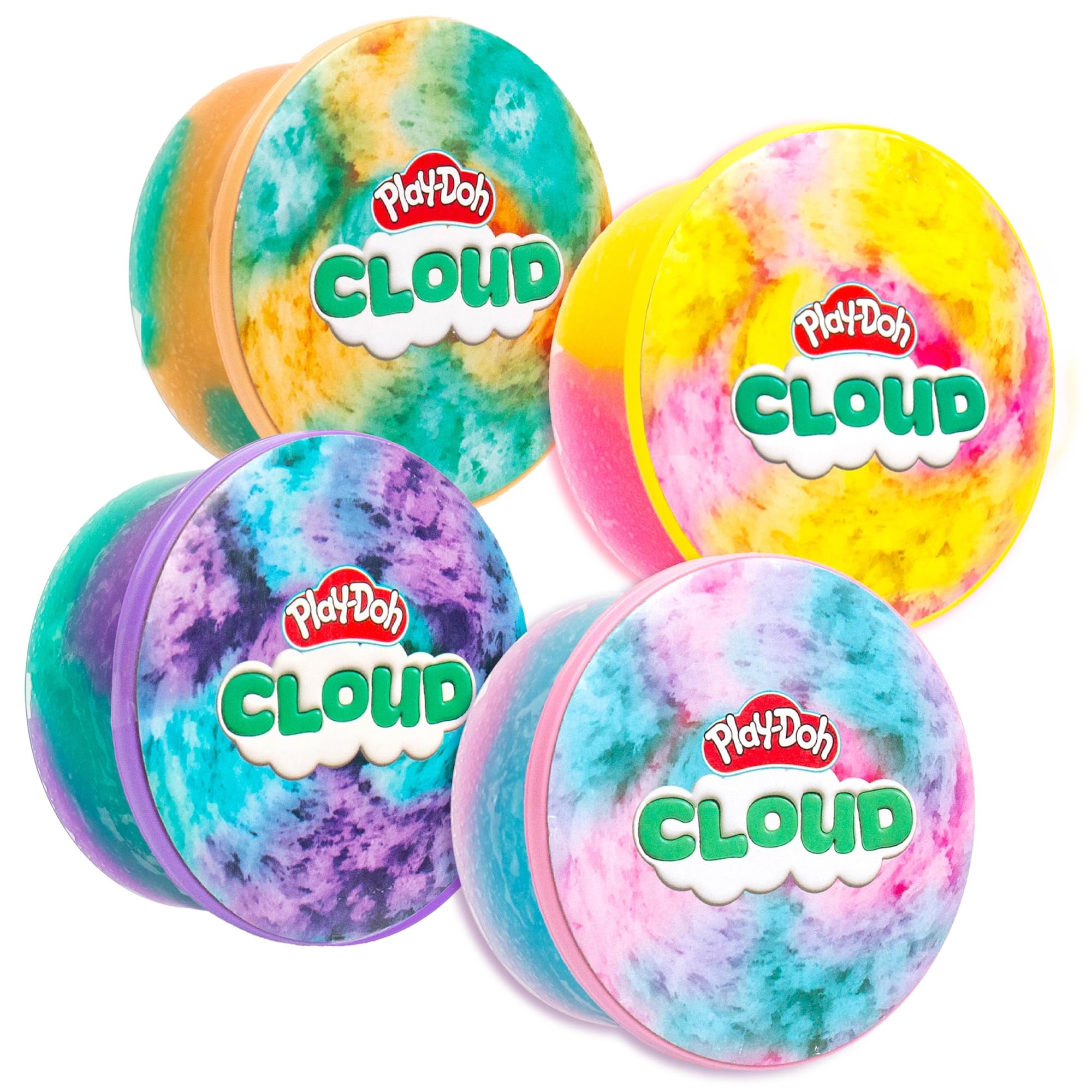 Play-Doh Scented Cloud Slime for Kids, Pink & Blue Cotton Candy Scent, Popular Toys, Gifts and Party Favors