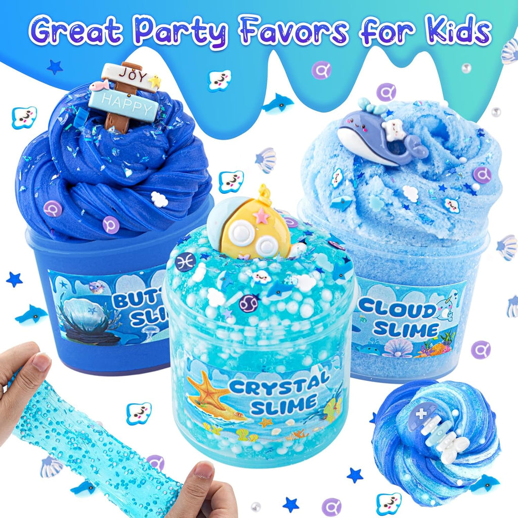 Blue Ocean Series✨6-Box Super Cute Squeeze Toys|Cloud & Butter Dual Texture|Ultimate Party Gift|Surprise That Makes Kids Scream with Joy