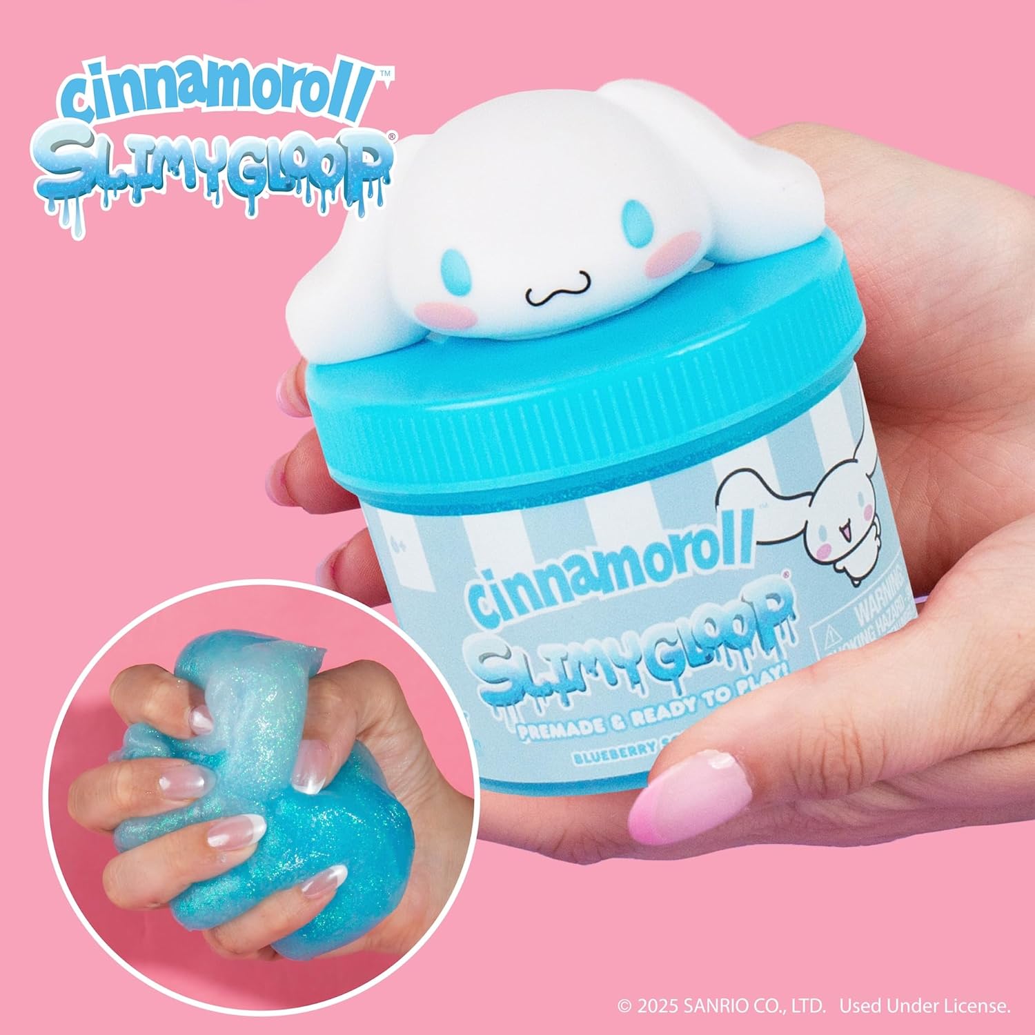 Cinnamoroll Limited Edition!🐶8oz Giant Jar Glitter Squeeze Toy|Blueberry Scent + Sparkling Glitter|Irresistible Cuteness for Collectors