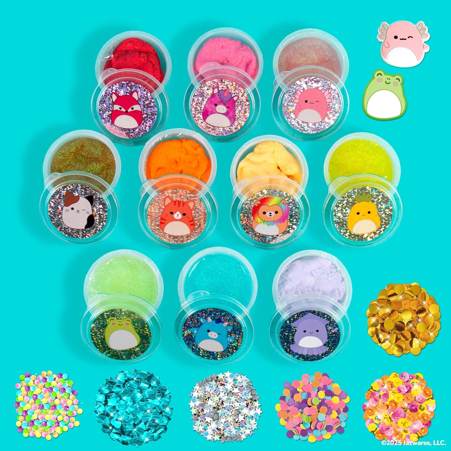 Horizon Group USA SLIMYGLOOP Mix'Ems, Scented Slimes with Mixins, Sensory Toys for Kids, Squishmallows