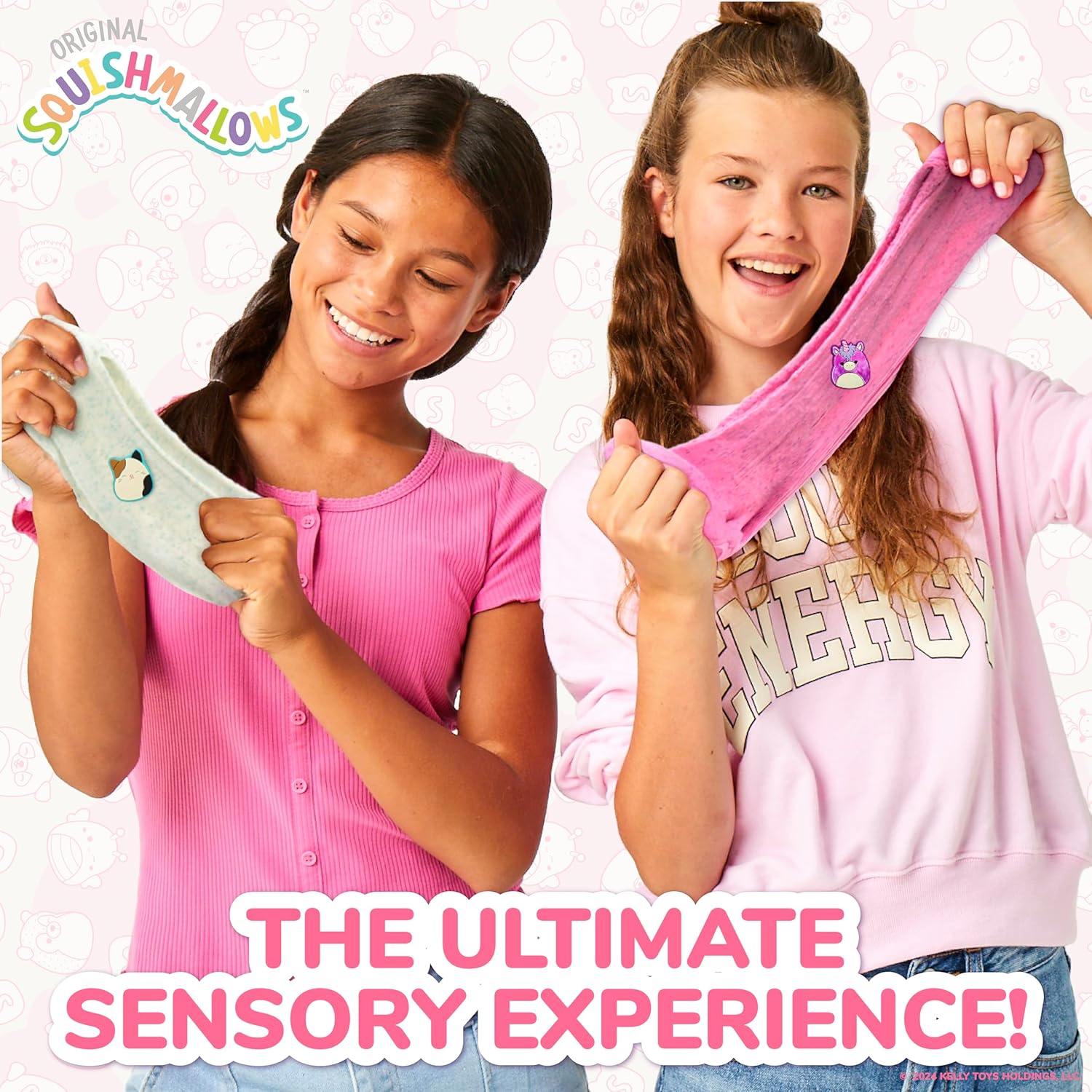 Original Squishmallows Premium Cloud Slime - Lola The Unicorn, Cotton Candy Scent