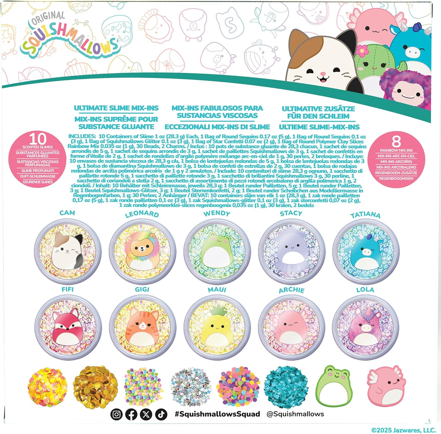 Horizon Group USA SLIMYGLOOP Mix'Ems, Scented Slimes with Mixins, Sensory Toys for Kids, Squishmallows