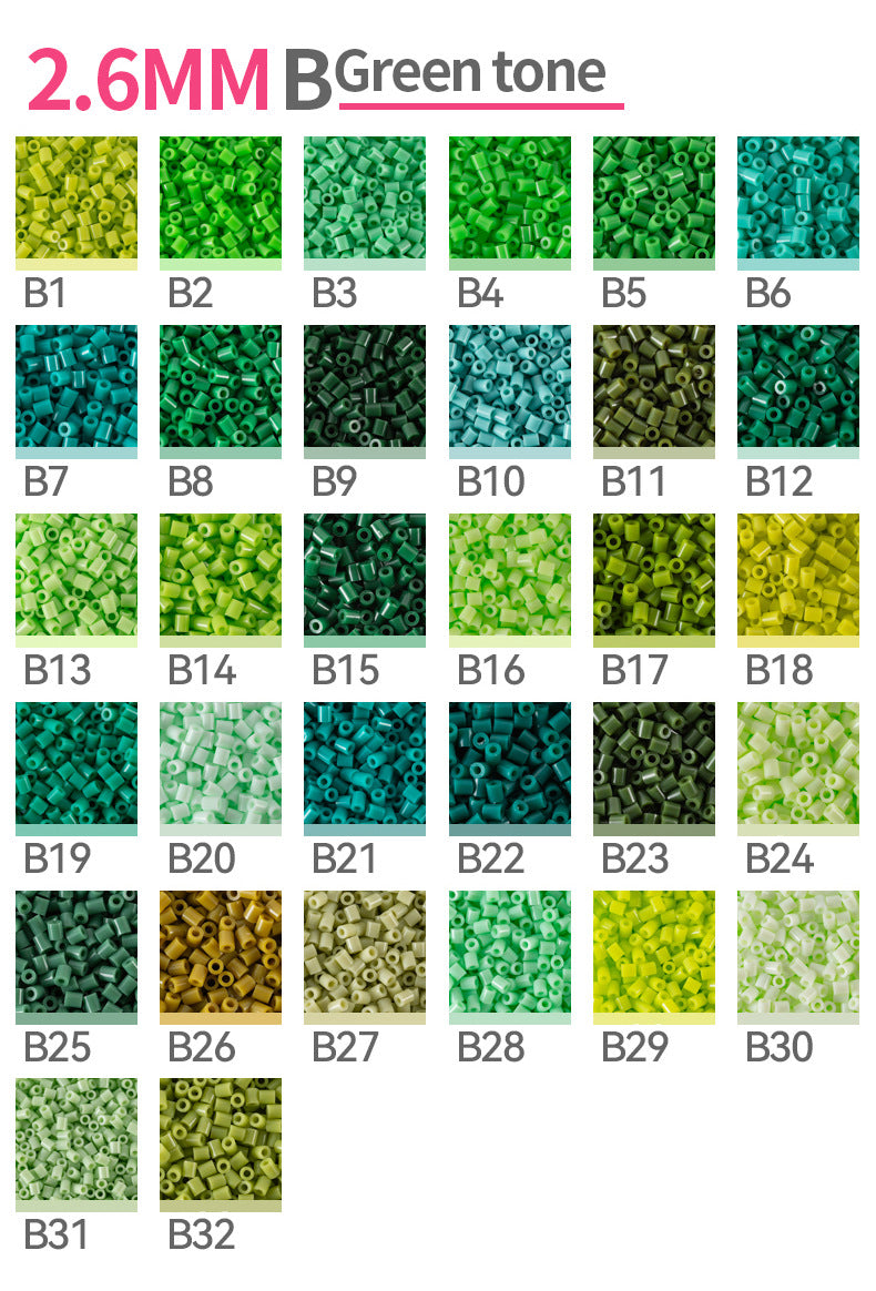 Green Fuse Beads Refill Pack | 2.6mm Mini Beads for DIY C...