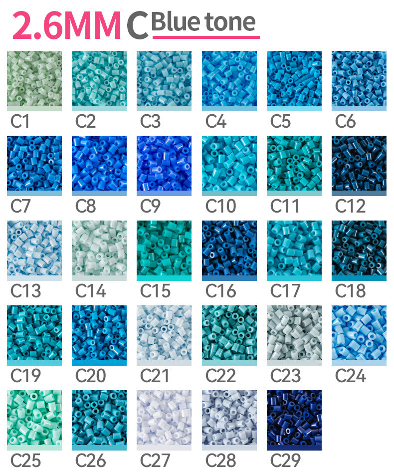 Blue Fuse Beads Refill Pack | 2.6mm Mini Beads for DIY Cr...