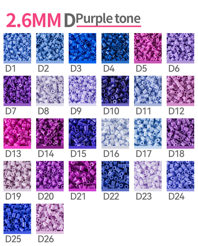 Purple Tone Single-Color Refill Packs (2.6mm Mini Fuse Beads)