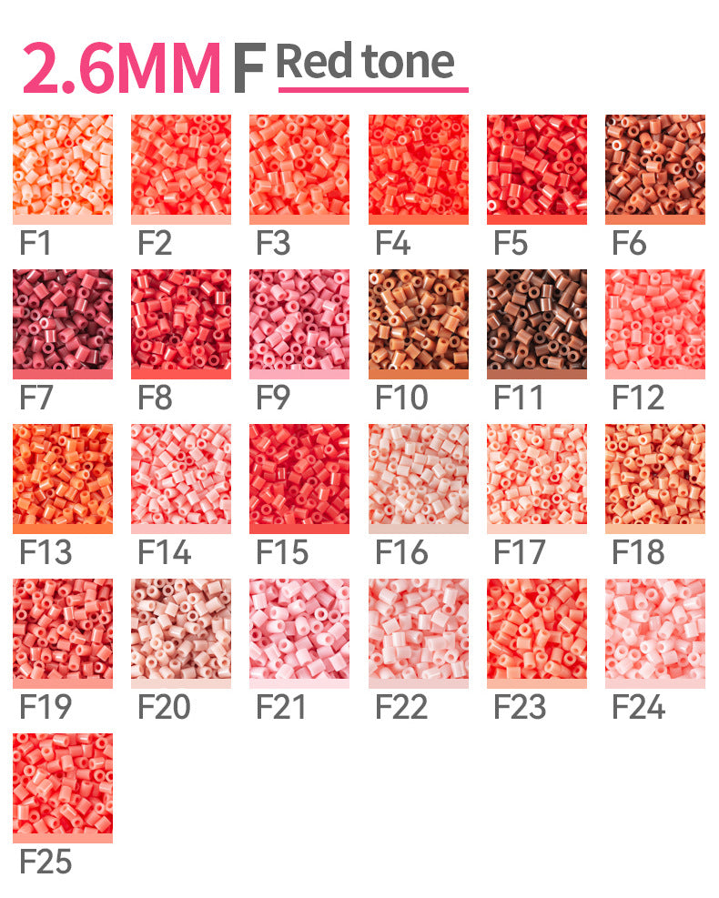 Red Fuse Beads Refill Pack | 2.6mm Mini Beads for DIY Crafts
